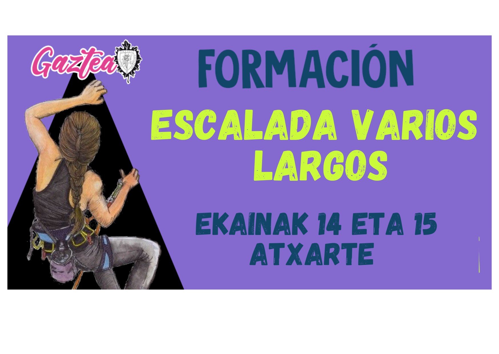 Foto ESCALADA DE VARIOS LARGOS EN EL MEDIO NATURAL